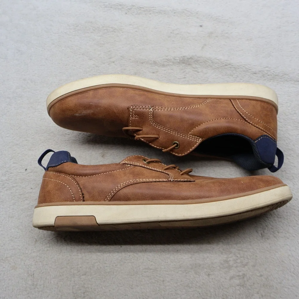 Deer Stags Big Boys 7M Oxford Sneakers‎ Brwn Faux Leather Casual Walk Conrad JR
